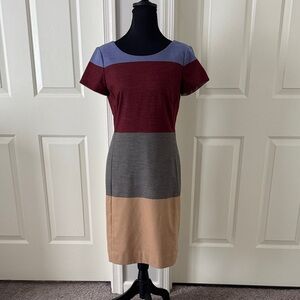 Color Block Short Sleeve Dress